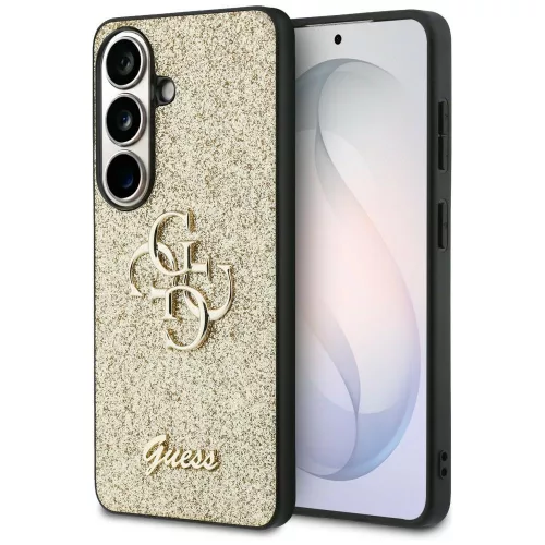 Guess Fixed Glitter Big 4G Metal Logo Samsung Galaxy S26 tok, csillámos, arany