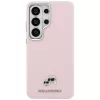 Karl Lagerfeld Saffiano KC Metal Logo Samsung Galaxy S26 Ultra mágneses tok, MagSafe, rózsaszín