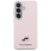 Karl Lagerfeld Saffiano KC Metal Logo Samsung Galaxy S26 mágneses tok, MagSafe, rózsaszín