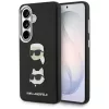 Karl Lagerfeld Saffiano Double Heads Metal Samsung Galaxy S26 tok, fekete