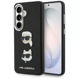   Karl Lagerfeld Saffiano Double Heads Metal Samsung Galaxy S26 tok, fekete