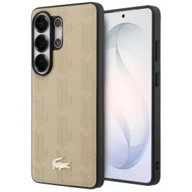   Lacoste Nomograme Gold Logo Samsung Galaxy S26 Ultra mágneses tok, MagSafe, bézs