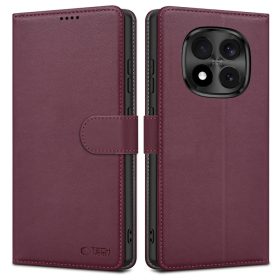   Tech-Protect Wallet Xiaomi Redmi Note 15 Pro 5G flip / kinyitható tok kártyatartóval, bordó