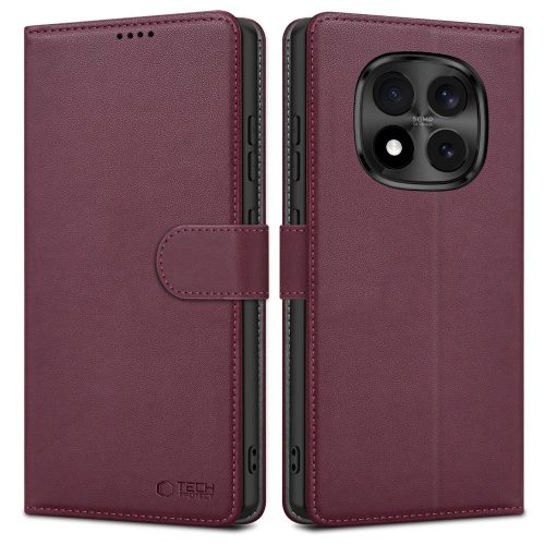 Tech-Protect Wallet Xiaomi Redmi Note 15 Pro 5G flip / kinyitható tok kártyatartóval, bordó