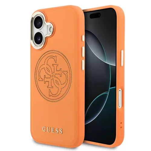 Guess PU Perforated 4G Logo Apple iPhone 17 tok, MagSafe, narancs