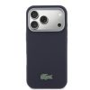 Lacoste PVC Petit Pique Semi Wrap Apple iPhone 17 Pro tok, MagSafe, kék-fekete