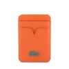 Lacoste PU Iconic Petit Pique mágneses kártyatartó, MagSafe, narancs