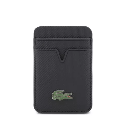 Lacoste PU Iconic Petit Pique mágneses kártyatartó, MagSafe, sötétkék