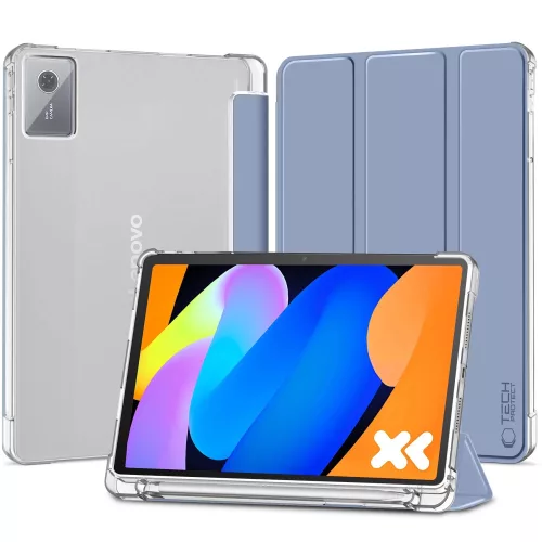 Tech-Protect SC Pen Hybrid Lenovo Idea Tab 11" / K11 2.gen oldalra nyíló, kitámasztható mappa tok, kék-átlátszó