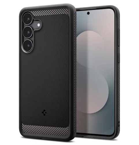 Spigen Rugged Armor Samsung Galaxy S25 FE tok, MagSafe, Matte Black, fekete