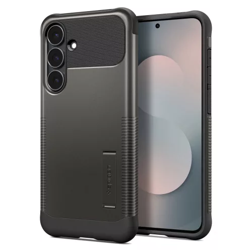 Spigen Slim Armor Mag Samsung Galaxy S25 FE tok, MagSafe, Gunmetal, sötétszürke