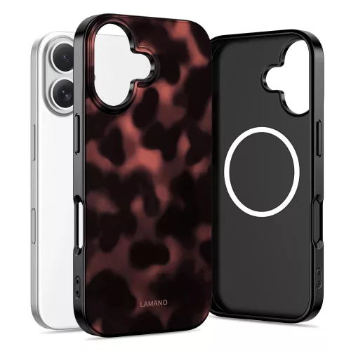 Tech-Protect Lamano Apple iPhone 16 hátlap tok, MagSafe, Panther, fekete