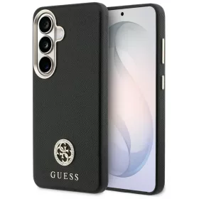   Guess Rhinestone Round Logo Samsung Galaxy S26 mágneses tok, MagSafe, fekete