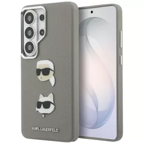   Karl Lagerfeld Saffiano Double Heads Metal Samsung Galaxy S26 Ultra tok, ezüst