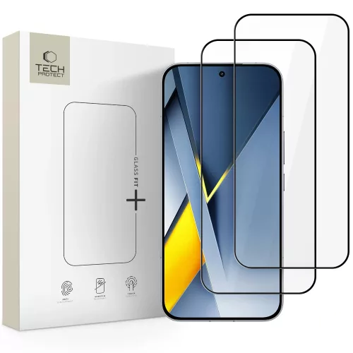 Tech-Protect Glass Fit+ Xiaomi Poco F8 Ultra kijelzővédő üvegfólia, fekete (2db)