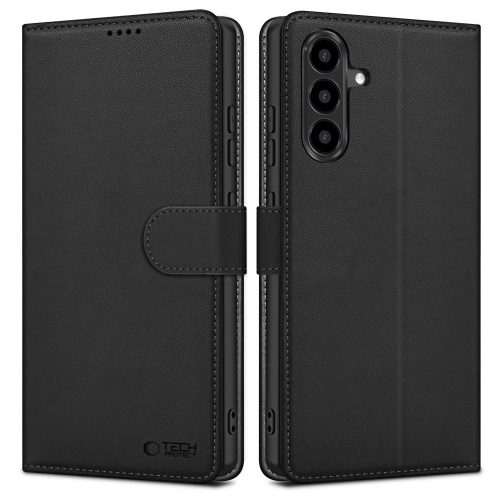 Tech-Protect Wallet Samsung Galaxy A37 flip / kinyitható tok kártyatartóval, fekete