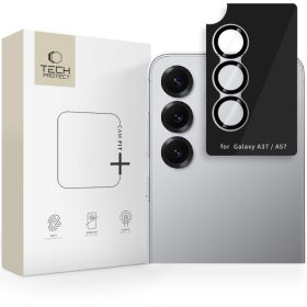   Tech-Protect Camring FIT+ Samsung Galaxy A37 / Galaxy A57 kameravédő üvegfólia, fekete