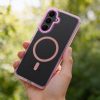 Frame Clear Hybrid Mag Samsung Galaxy A37 hátlap tok, MagSafe, átlátszó-rózsaszín