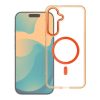 Frame Clear Hybrid Mag Samsung Galaxy A57 hátlap tok, MagSafe, átlátszó-narancs