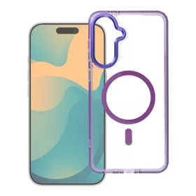   Frame Clear Hybrid Mag Samsung Galaxy A57 hátlap tok, MagSafe, átlátszó-lila