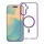 Frame Clear Hybrid Mag Samsung Galaxy A57 hátlap tok, MagSafe, átlátszó-lila