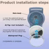 Tech-Protect Nylon Apple Airtag 1 / Airtag 2 tok szíjjal gyerekeknek, mágikus póni minta, rózsaszín