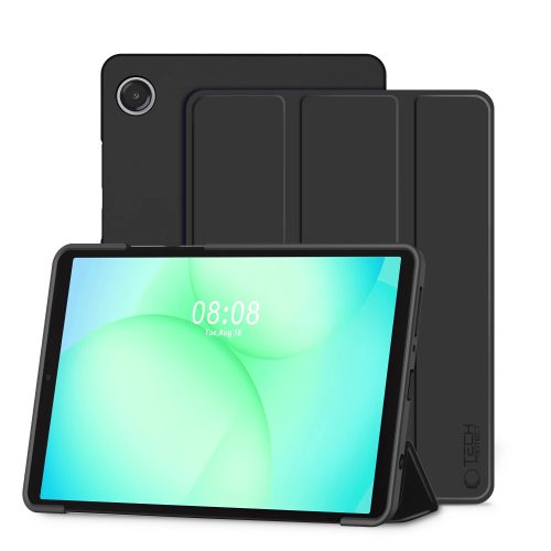 Tech-Protect Smartcase Samsung Galaxy Tab A11 / Tab A9 oldalra nyíló, kitámasztható mappa tok, fekete
