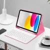 Tech-Protect Sc Pen Apple iPhone iPad 11 2025 / iPad 10.9 2022 oldalra nyíló, kitámasztható mappa tok ceruza tartóval, mágneses rögzítés, billentyűzettel, rózsaszín
