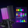 Ugreen CM581 USB-C Cardioid mikrofon, RGB, 1,5m, fekete