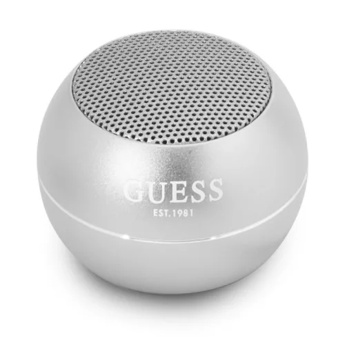 Guess Mini kompakt, hordozható bluetooth hangszóró, 3W, ezüst