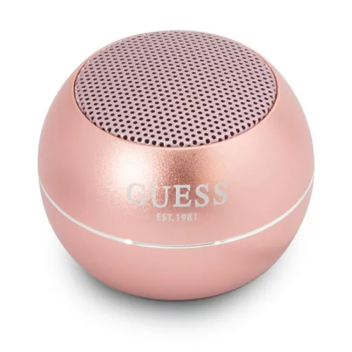 Guess Mini kompakt, hordozható bluetooth hangszóró, 3W, rózsaszín