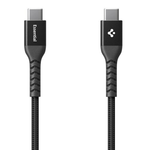 Spigen EB10010CCA USB-C-USB-C töltő- és adatkábel, fehér, 100W, 1m, fekete