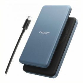  Spigen EA2205MQ Essential Powerbank / külső akkumulátor, mágneses, MagSafe, kompakt, 5000mAh, 22.5W, Qi2, kék