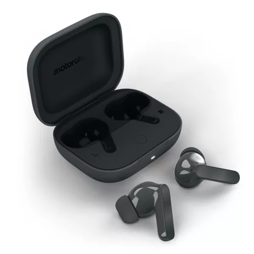 Motorola Moto Buds Bass vezeték nélküli bluetooth fülhallgató, Dark Shadow, fekete