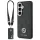 Guess 4G Big Rhinestone Triangle Strap Samsung Galaxy S26 mágneses tok pánttal, MagSafe, fekete