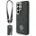 Guess 4G Big Rhinestone Triangle Strap Samsung Galaxy S26 Ultra mágneses tok pánttal, MagSafe, fekete