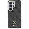 Guess 4G Big Rhinestone Triangle Strap Samsung Galaxy S26 Ultra mágneses tok pánttal, MagSafe, fekete
