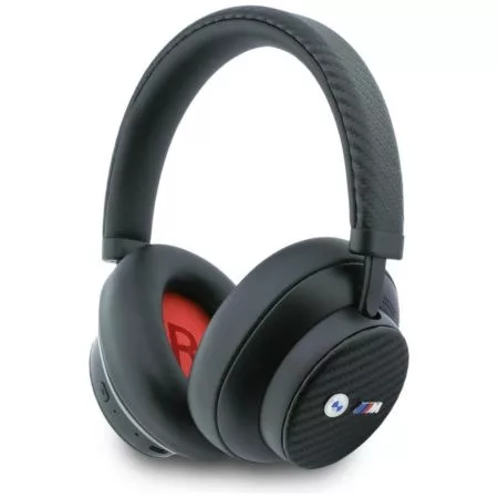 BMW M Carbon Metal Logo vezeték nélküli bluetooth fejhallgató prémium tokkal, ENC, fekete