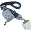 Guess Crossbody Strap PU 4G Metal Logo vállpánt / univerzális pánt pénztárcával, telefonra rögzíthető, kék