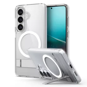   Spigen Ultra Hybrid S MagFit Samsung Galaxy S26 Plus tok, MagSafe, Clear White, átlátszó-fehér
