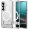 Spigen Ultra Hybrid S MagFit Samsung Galaxy S26 Plus tok, MagSafe, Clear White, átlátszó-fehér