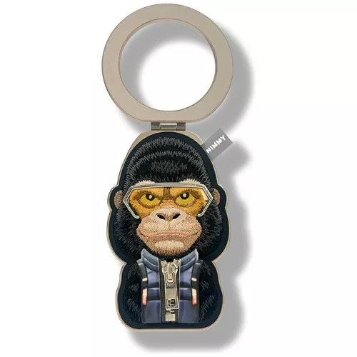 Nimmy Cool & Cute 2.0 Gorilla mágneses telefon medál, MagSafe, gorilla minta, fekete