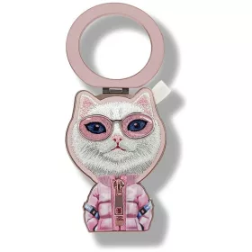   Nimmy Cool & Cute 2.0 macska mágneses telefon medál, MagSafe, macska minta, rózsaszín