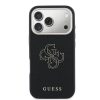 Guess PU Resin Logo Apple iPhone 17 tok kameravédő peremmel, fekete-arany