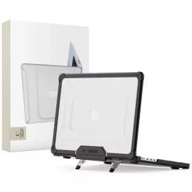   Tech-Protect Smartshell Pro Apple Macbook Pro 14 M1-M5 / M5 Pro / Pro Max 2021-2026 tok megerősített sarokkal, fekete-átlátszó