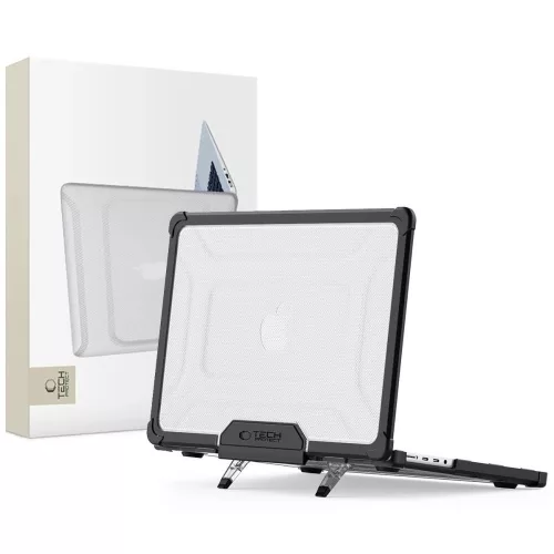 Tech-Protect Smartshell Pro Apple Macbook Pro 14 M1-M5 / M5 Pro / Pro Max 2021-2026 tok megerősített sarokkal, fekete-átlátszó