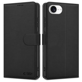   Tech-Protect Wallet Apple iPhone 17e / 16e flip / kinyitható tok, fekete