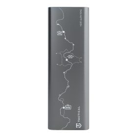   Tactical Squad Battalion USB-C-USB-A Power bank / külső akkumulátor kijelzővel, 27000mAh, 65W, térkép minta, ezüst