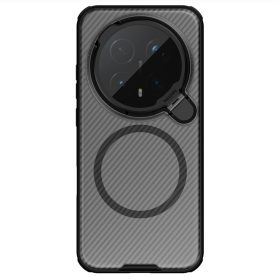   Nillkin CamShield Prop Magnetic Honor Magic 8 Pro mágneses műanyag hátlap tok, fekete (átlátszó lencsevédővel)