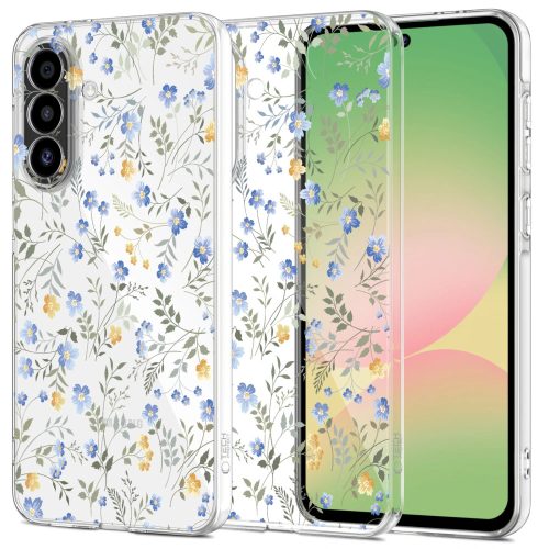 Tech-Protect Flexair Spring Flowers Samsung Galaxy A57 tok, virág minta, átlátszó